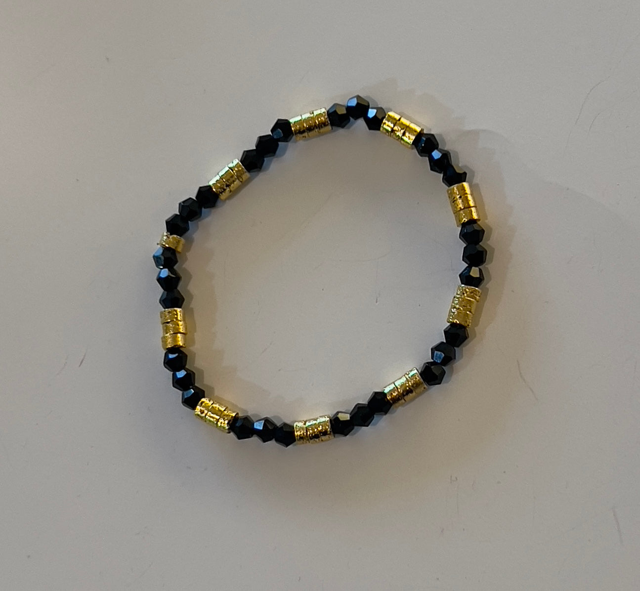 Ebeno- Gold Handmade Beaded Bracelet