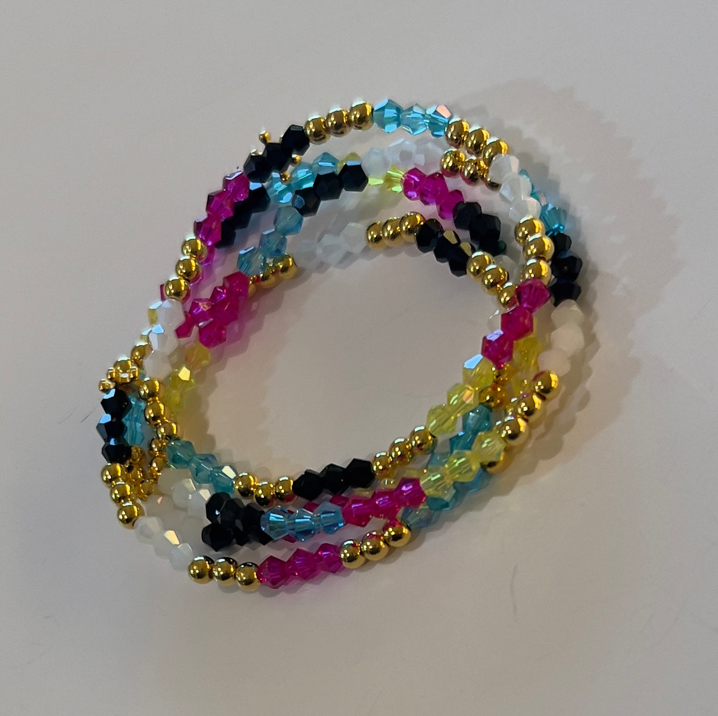 Multicolor Crystal Beaded Bracelet
