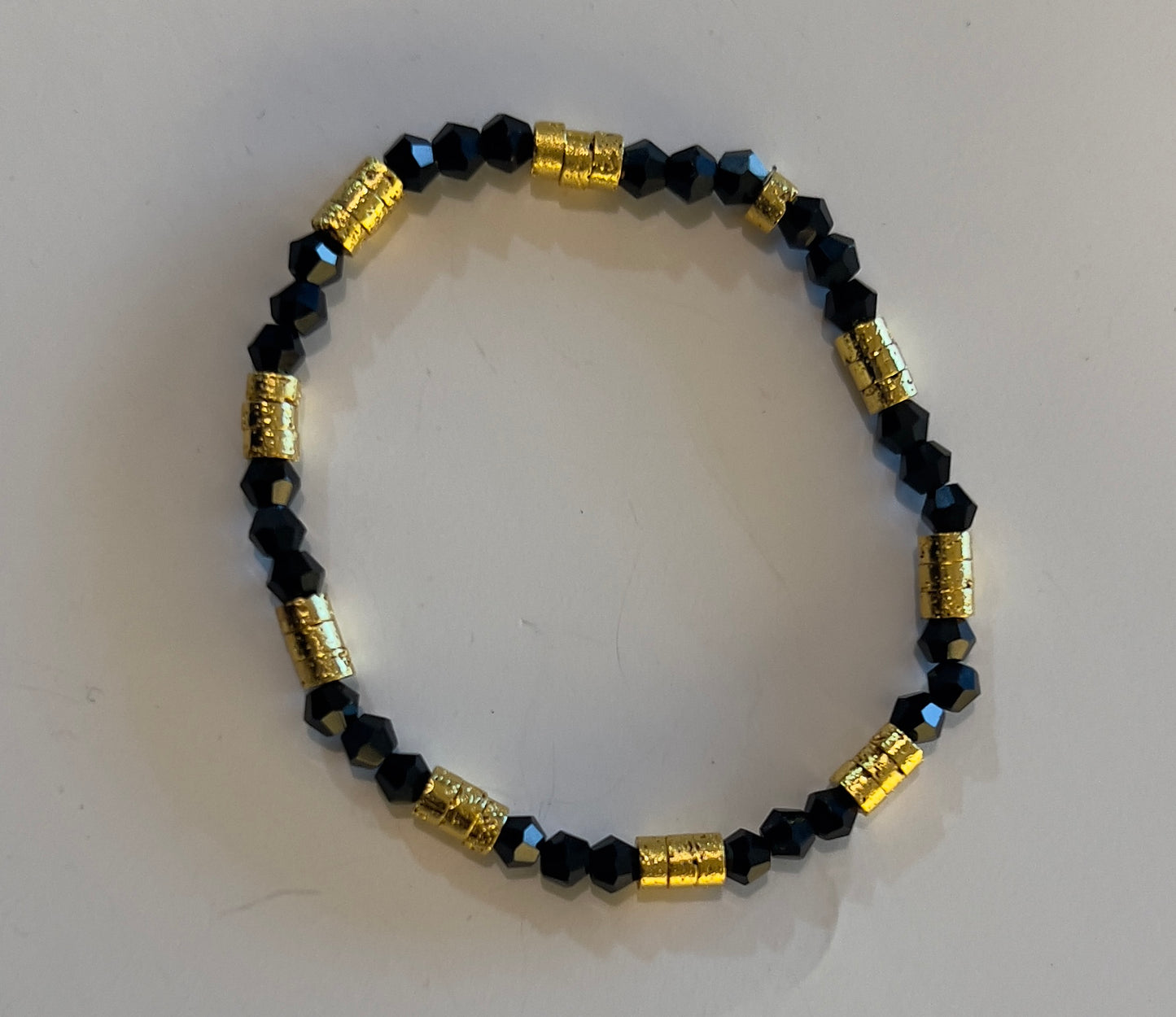 Ebeno- Gold Handmade Beaded Bracelet